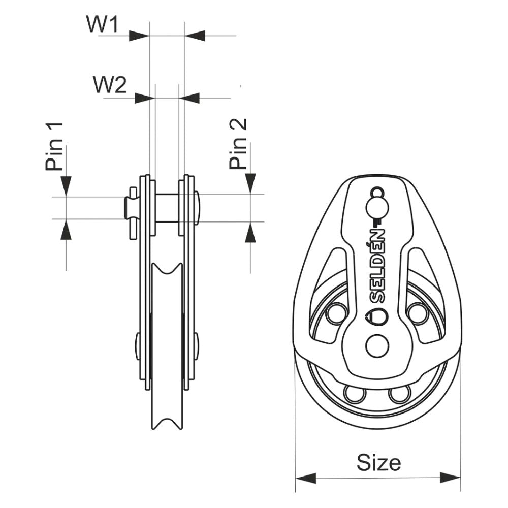 Selden Plain Bearing Block - 120 mm High Load (413-101-01R)