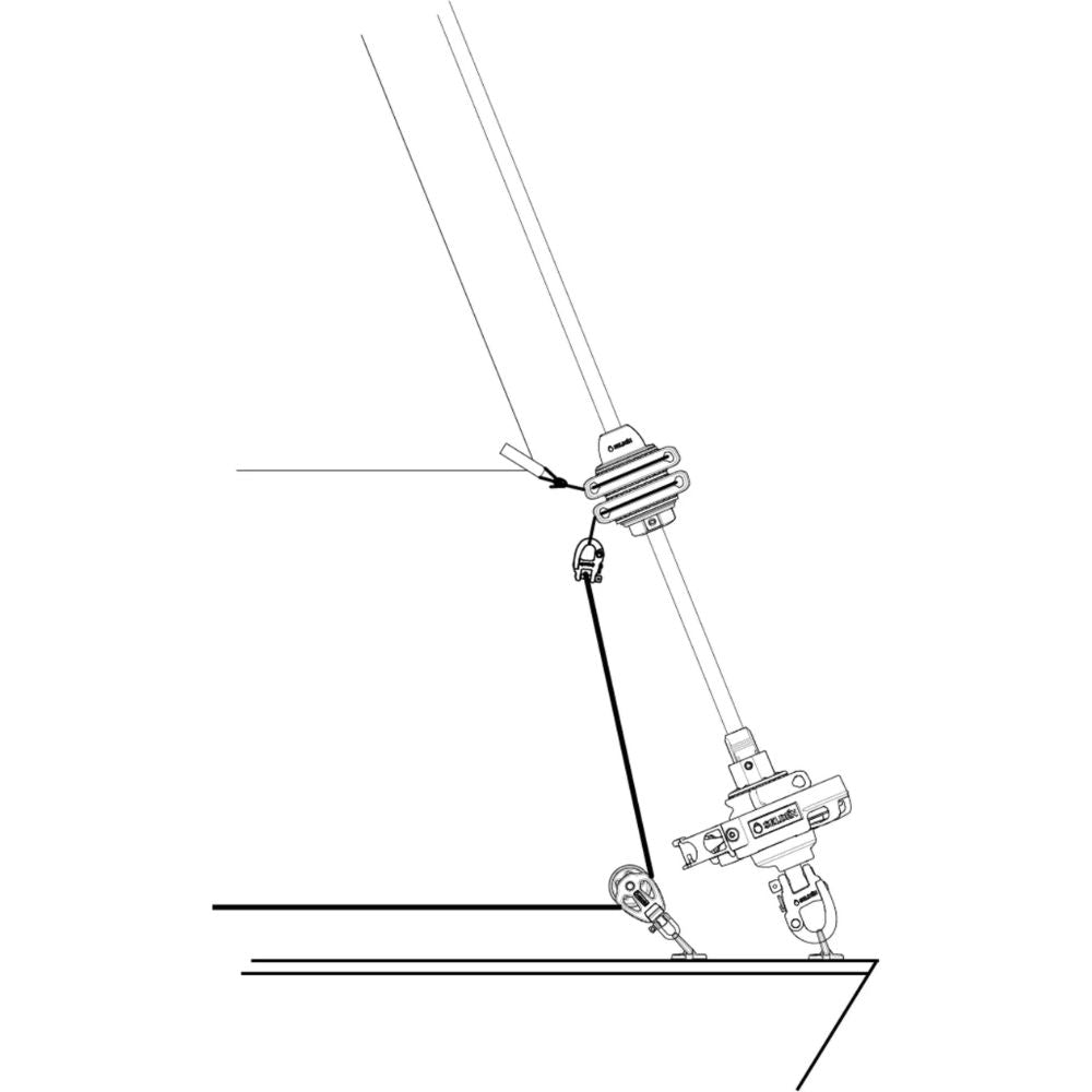 Selden Adjustable Tack Swivel Height Adapter for GX7.5 Furlers (545-040-10)