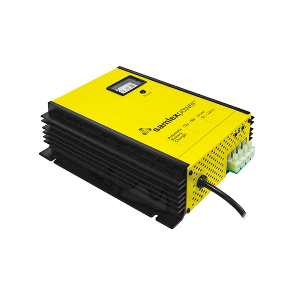Samlex 30A Battery Charger - 12V - 3-Bank - 3-Stage w/Dip Switch & Lugs