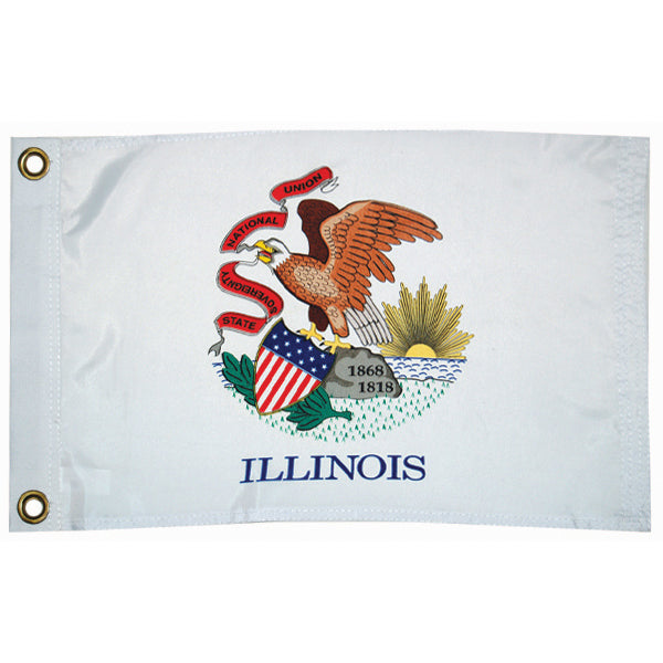 Taylor Made Illinois Flag 12X18