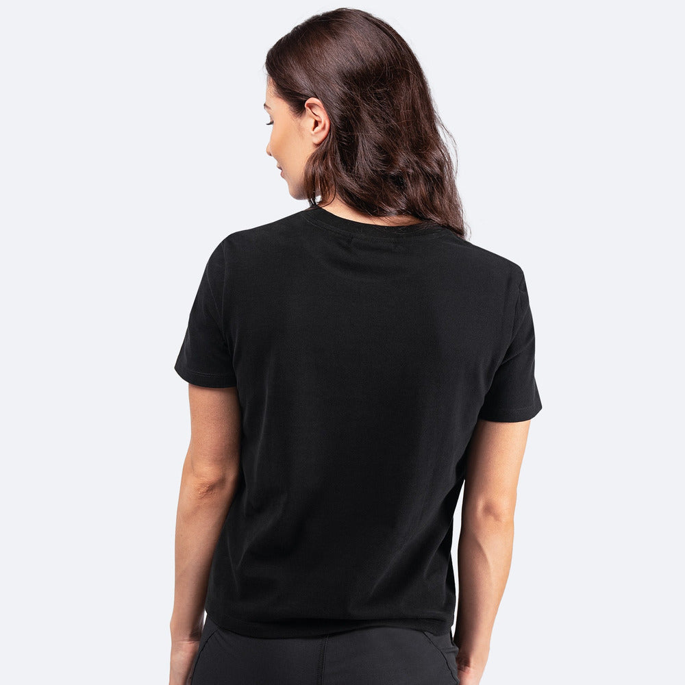 Womens Zhik Logo Cotton T-Shirt - Black - 2