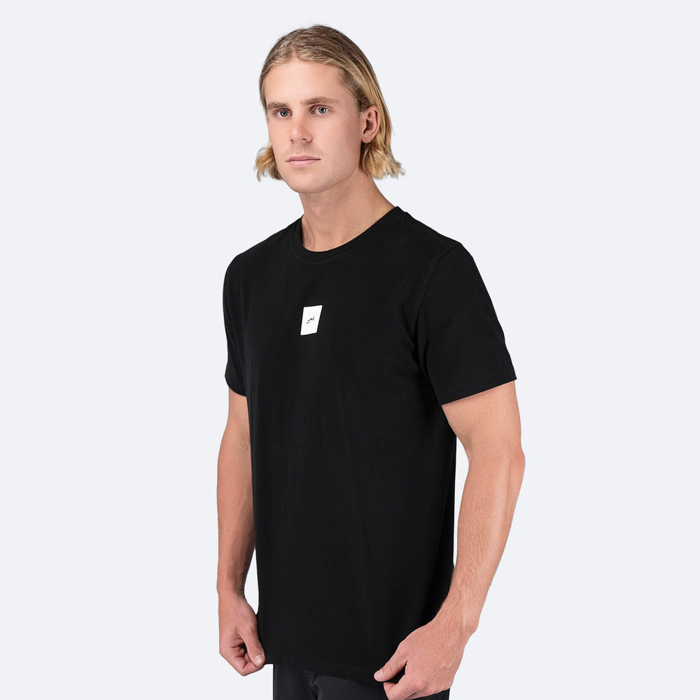 Mens Zhik Block Logo Cotton T-Shirt - Black