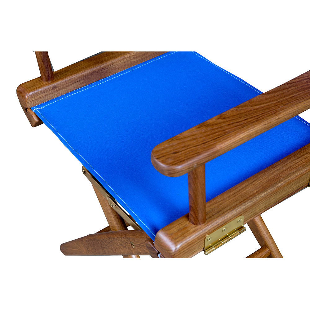 Whitecap Director's Chair w/Blue Seat Covers - Teak_Additional1