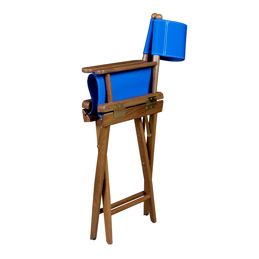 Whitecap Director's Chair w/Blue Seat Covers - Teak_Additional2