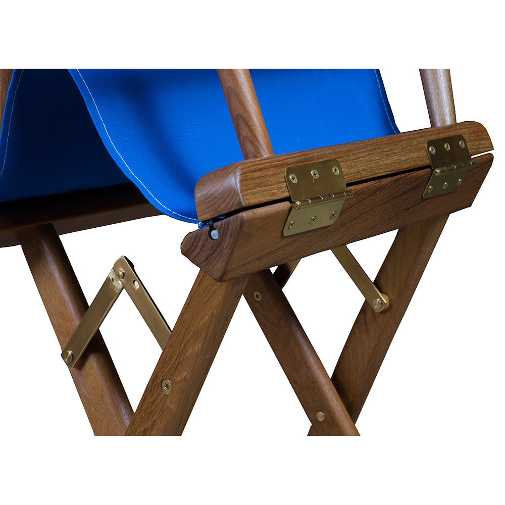 Whitecap Director's Chair w/Blue Seat Covers - Teak_Additional3