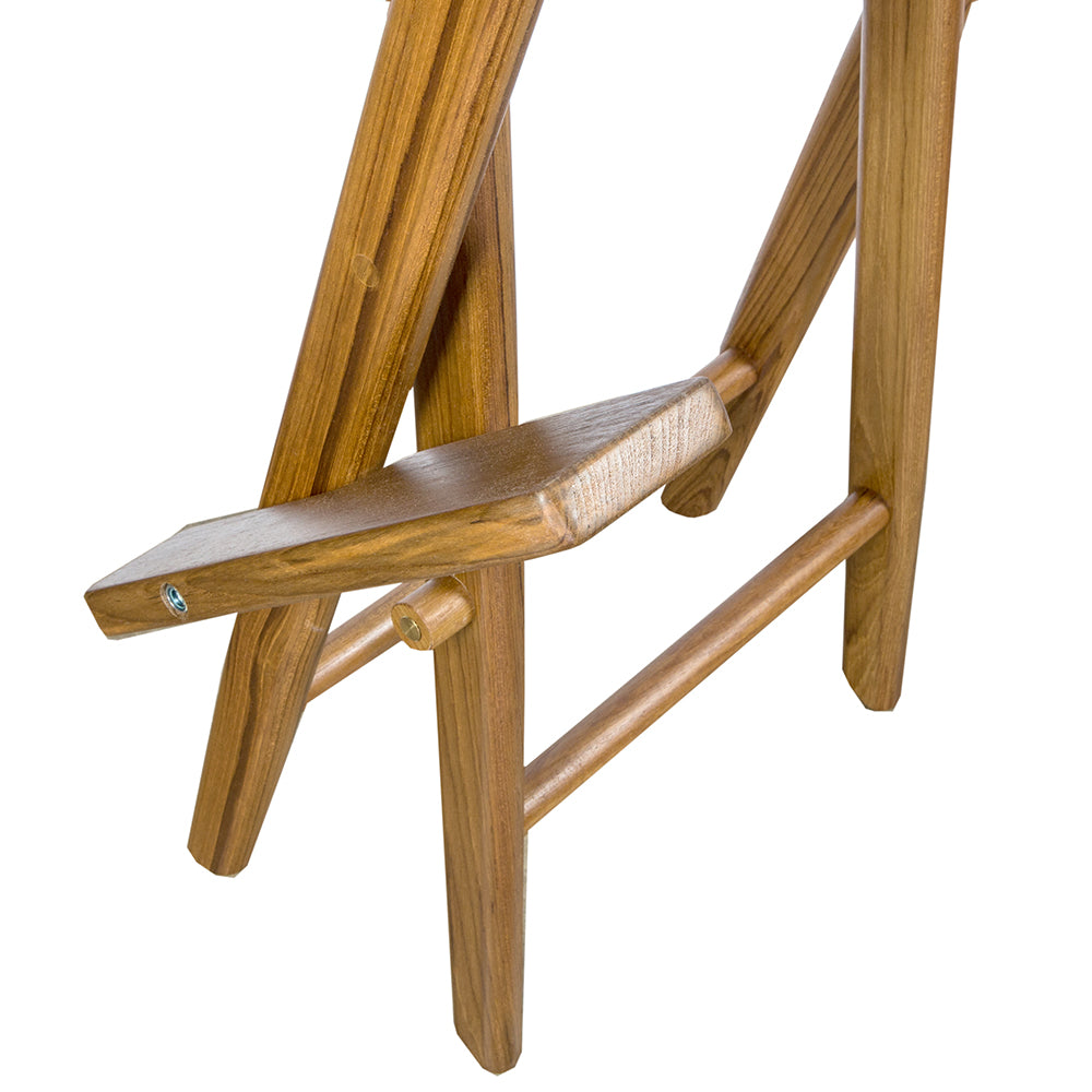 Whitecap Captain's Chair w/Natural Seat Covers - Teak_Additional2