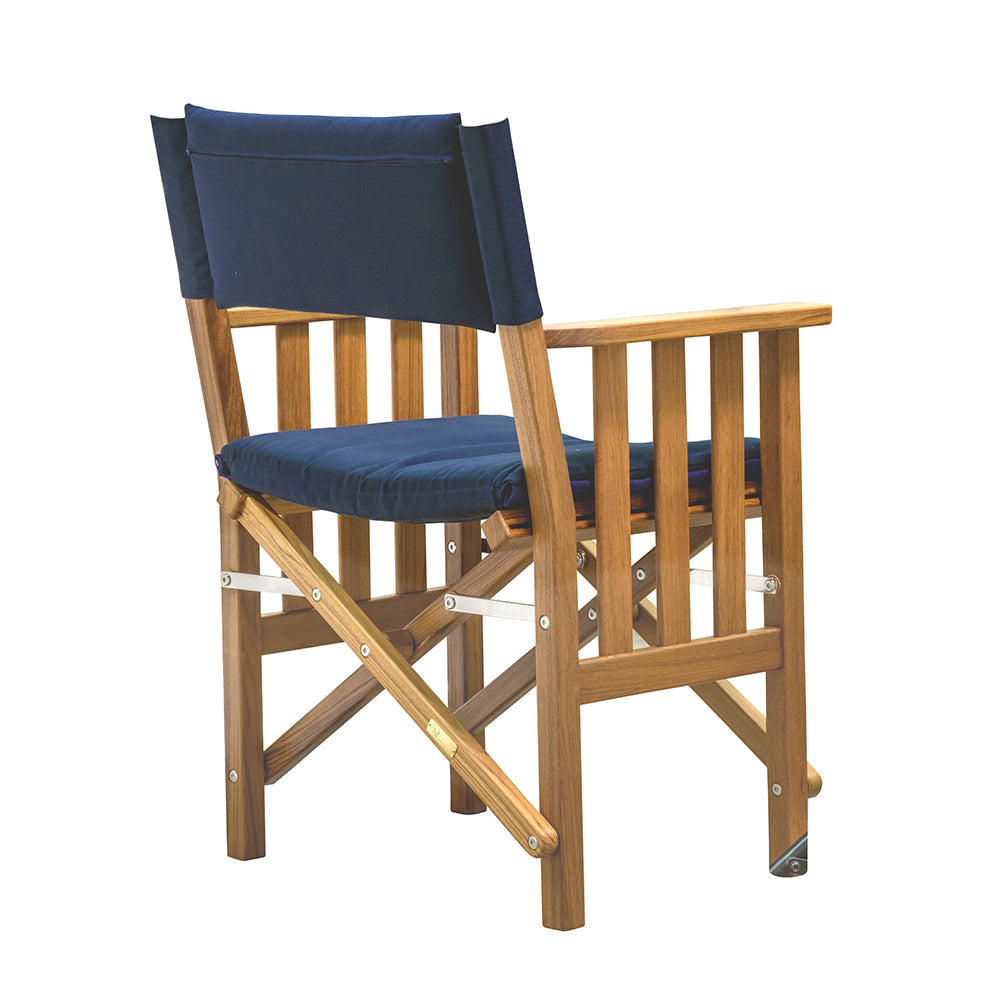 Whitecap Director's Chair II w/Navy Cushion - Teak_Additional2