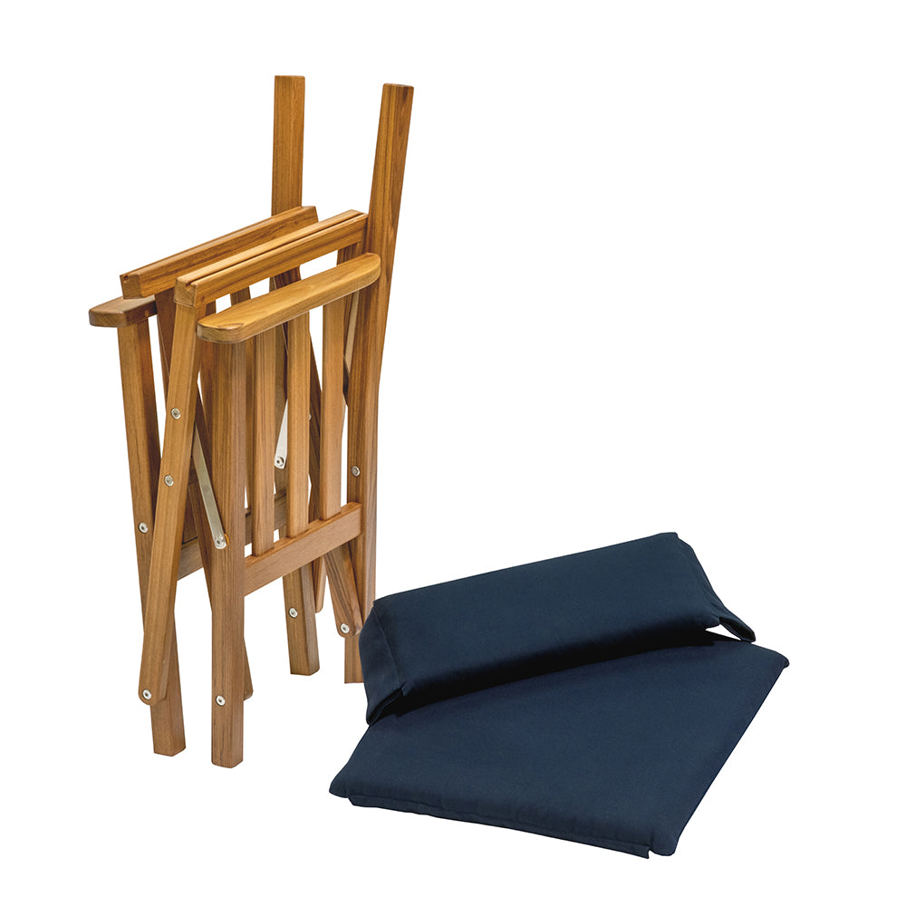 Whitecap Director's Chair II w/Navy Cushion - Teak_Additional3