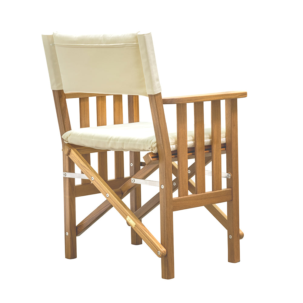 Whitecap Director's Chair II w/Cream Cushion - Teak_Additional2