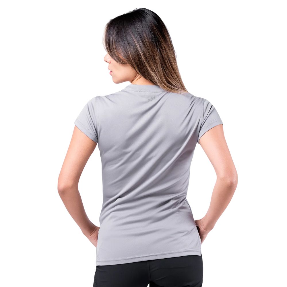 Zhik T-Shirt - UV Active Short Sleeve - Grey (Women) (ATP-0075-W-GRY-LLL)