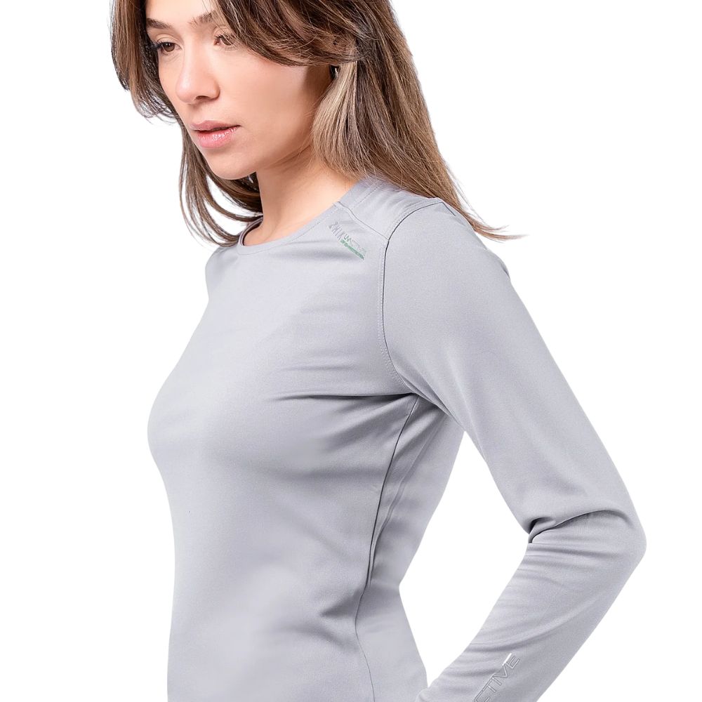 Zhik T-Shirt - UV Active Long Sleeve - Grey (Women) (ATP-0070-W-GRY-LLL)