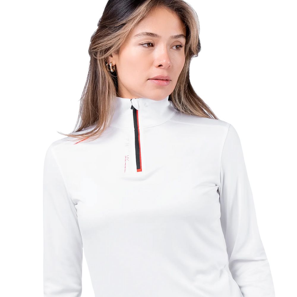 Zhik UV Active High Collar 1/4 Zip Top (Women) - White (ATP-0080-W-WHT-LLL)