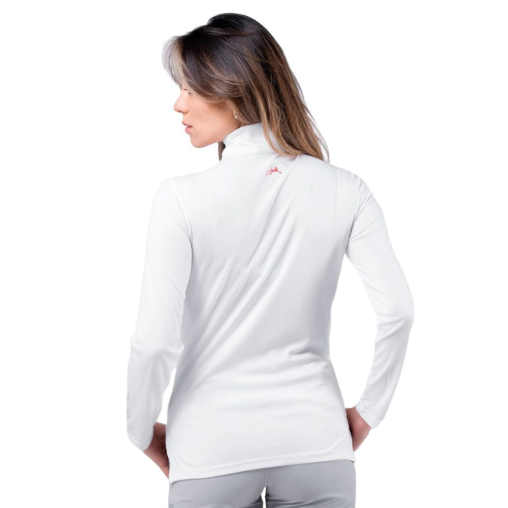 Zhik UV Active High Collar 1/4 Zip Top (Women) - White (ATP-0080-W-WHT-LLL)