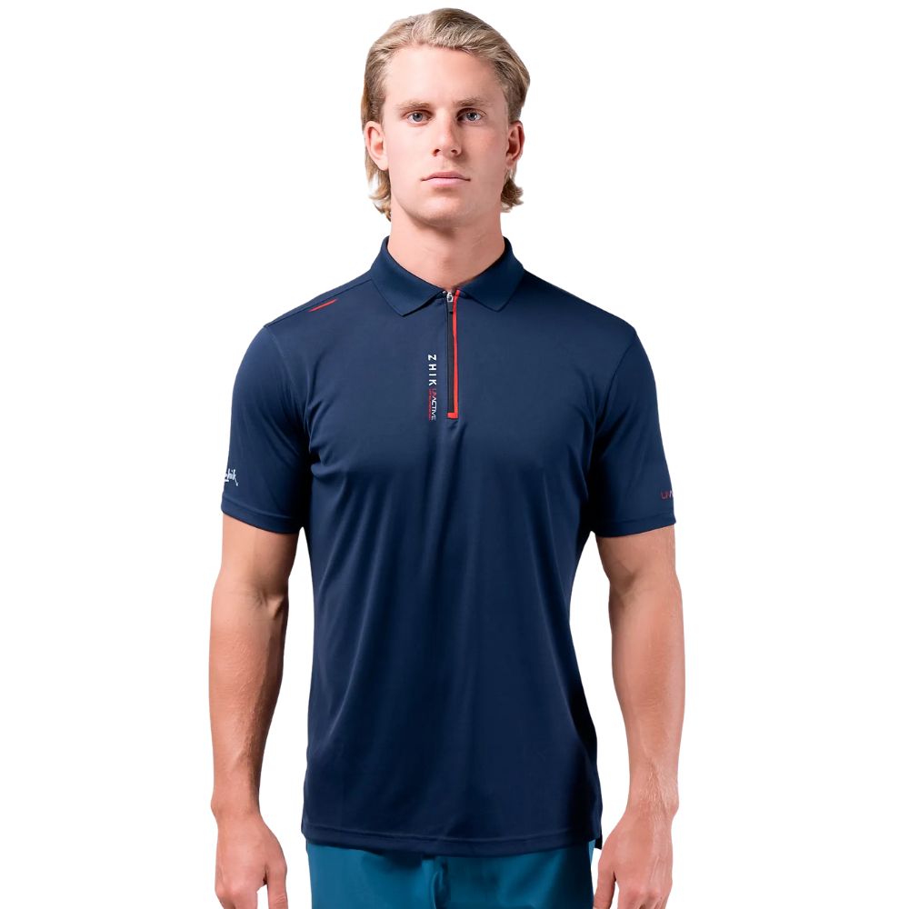 Zhik UV Active Zip Sports Polo - Navy (ATP-0085-M-NVY-LLL)