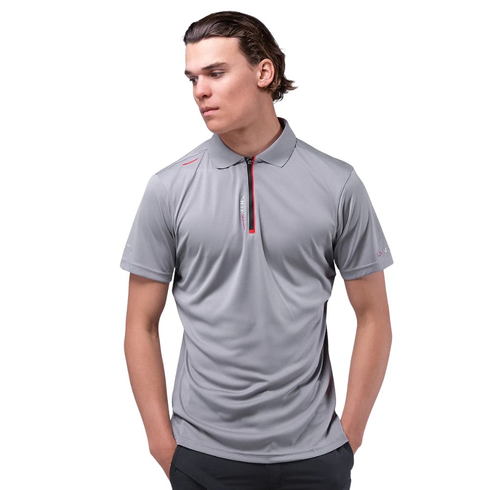 Zhik UV Active Zip Sports Polo - Grey (ATP-0085-M-GRY-LLL)