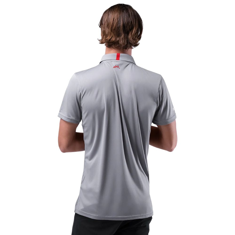 Zhik UV Active Zip Sports Polo - Grey (ATP-0085-M-GRY-LLL)