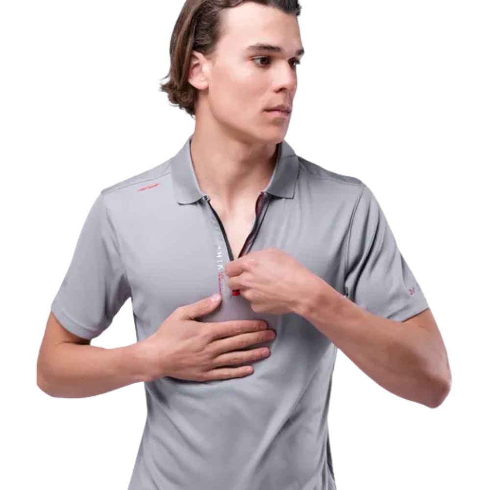 Zhik UV Active Zip Sports Polo - Grey (ATP-0085-M-GRY-LLL)