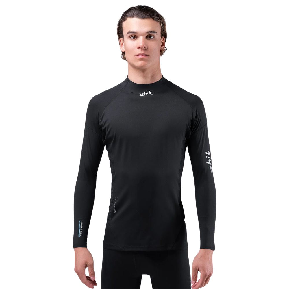 Zhik Rash Guard - Eco Spandex - Long Sleeve Top - Black (Men) (DTP-0063-M-BLK-LLL)
