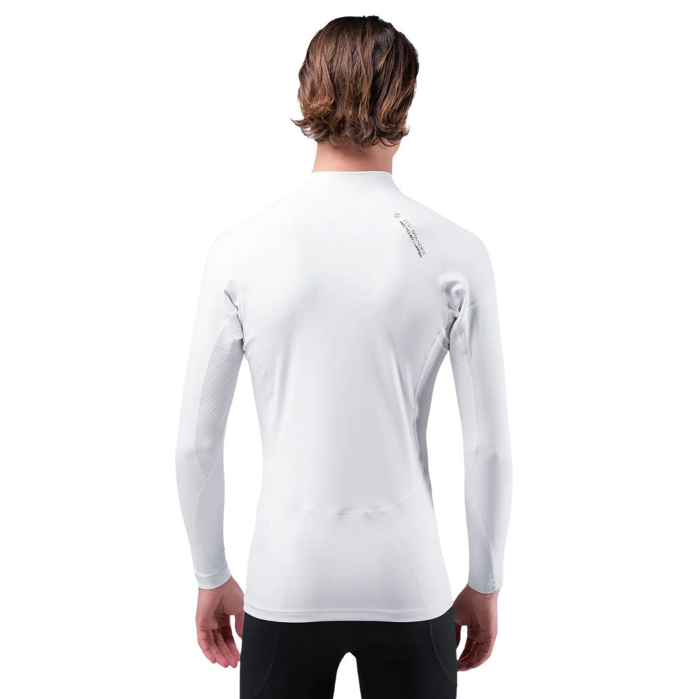 Zhik Rash Guard - Eco Spandex - Long Sleeve Top - White (Men) (DTP-0063-M-WHT-LLL)