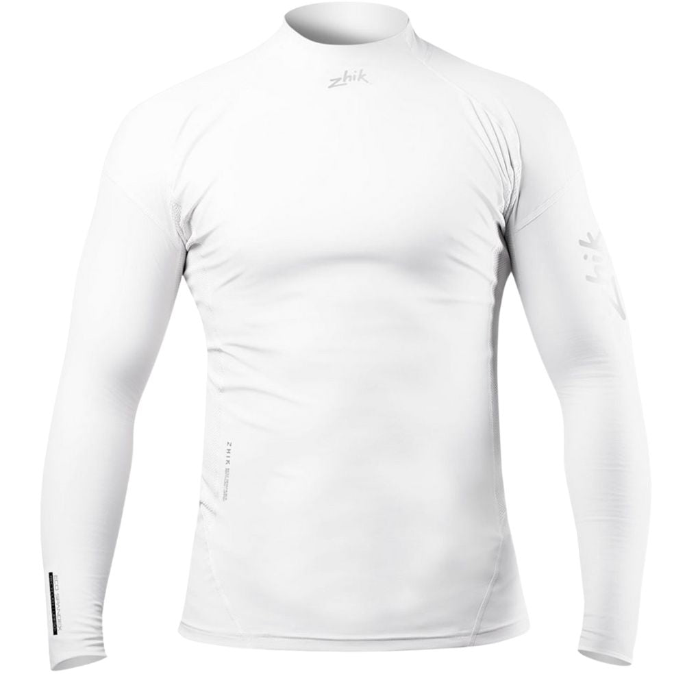 Zhik Rash Guard - Eco Spandex - Long Sleeve Top - White (Men) (DTP-0063-M-WHT-LLL)