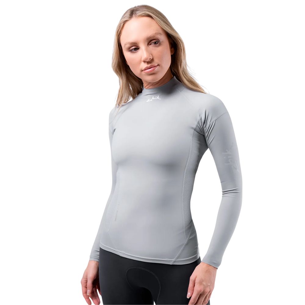 Zhik Rash Guard - Eco Spandex - Long Sleeve Top - Platinum (Women) (DTP-0063-W-PLT-LLL)