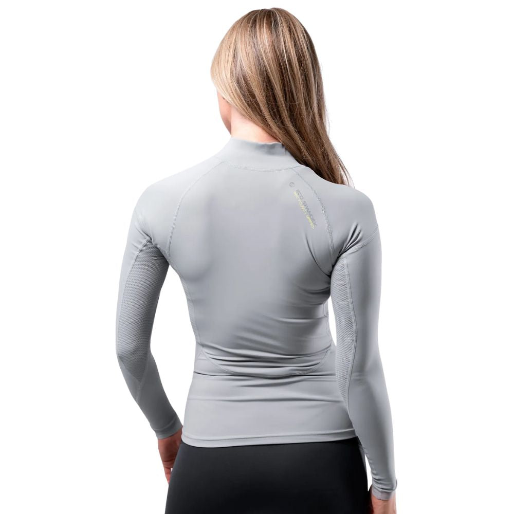 Zhik Rash Guard - Eco Spandex - Long Sleeve Top - Platinum (Women) (DTP-0063-W-PLT-LLL)
