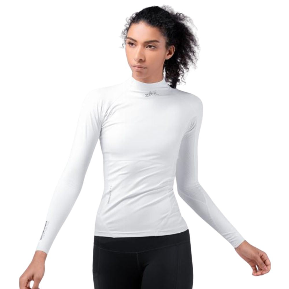 Zhik Rash Guard - Eco Spandex - Long Sleeve Top - White (Women) (DTP-0063-W-WHT-LLL)