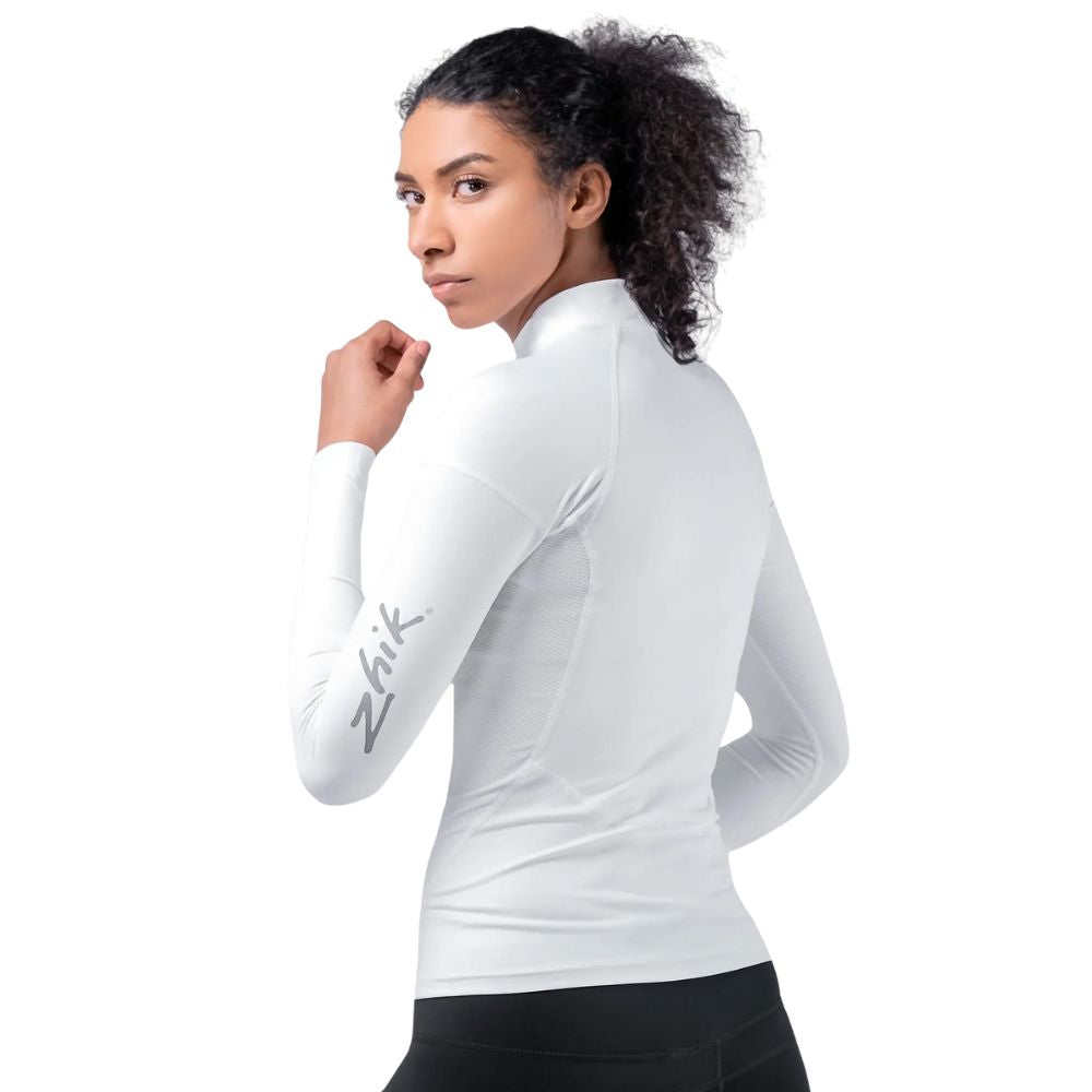 Zhik Rash Guard - Eco Spandex - Long Sleeve Top - White (Women) (DTP-0063-W-WHT-LLL)