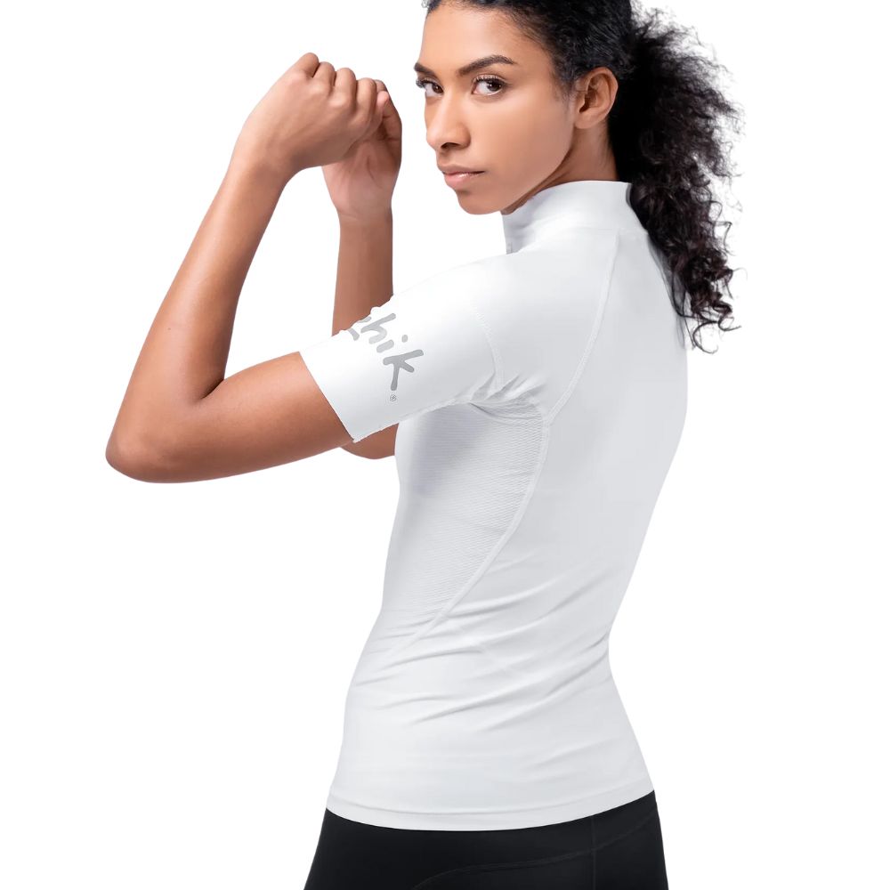 Zhik Rash Guard - Eco Spandex - Short Sleeve Top - White (Women) (DTP-0067-W-WHT-LLL)