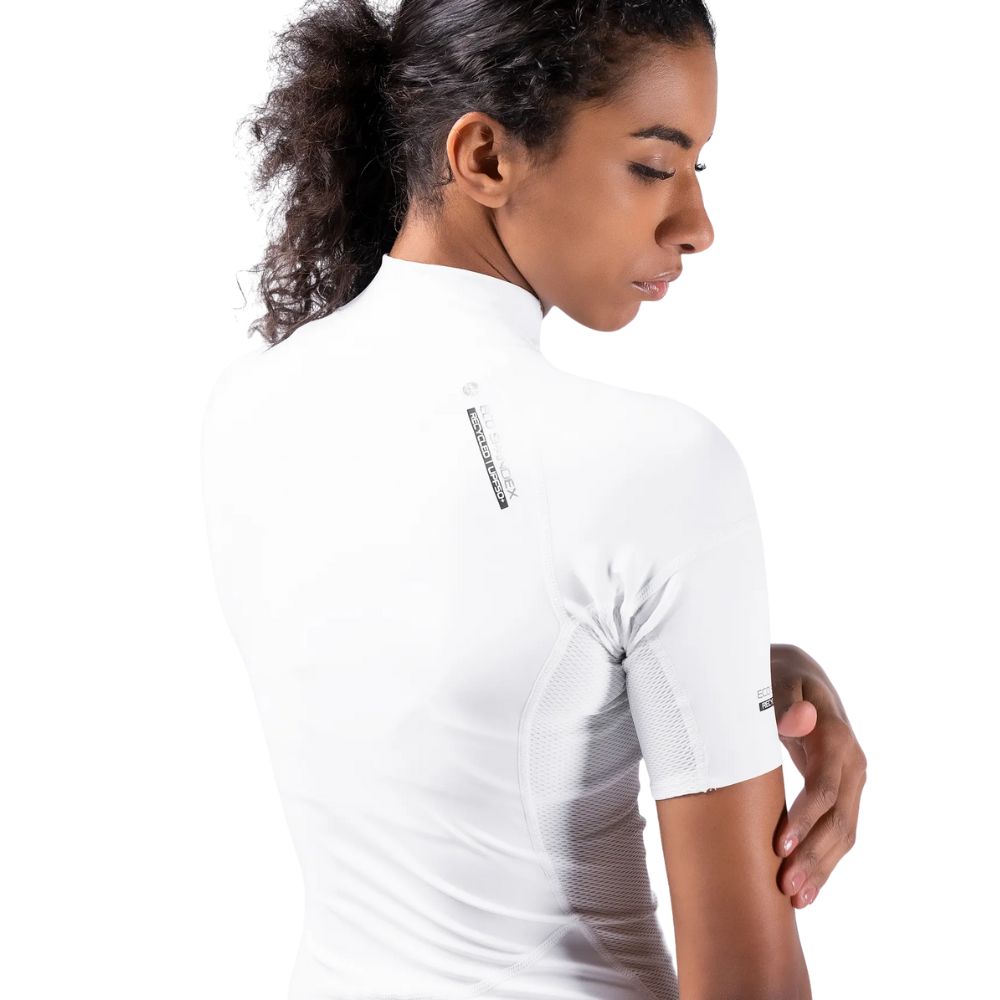 Zhik Rash Guard - Eco Spandex - Short Sleeve Top - White (Women) (DTP-0067-W-WHT-LLL)