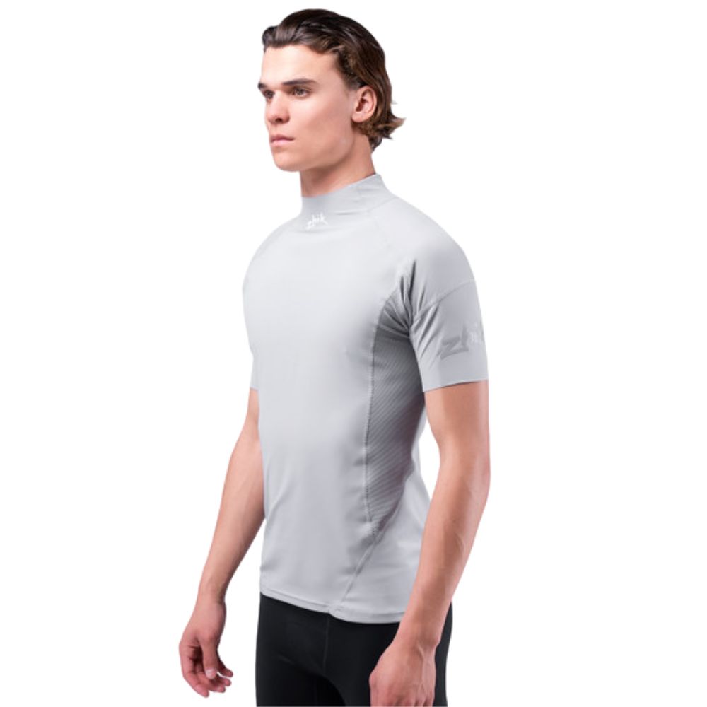Zhik Rash Guard - Eco Spandex - Short Sleeve Top - Platinum (Men) (DTP-0067-M-PLT-LLL)