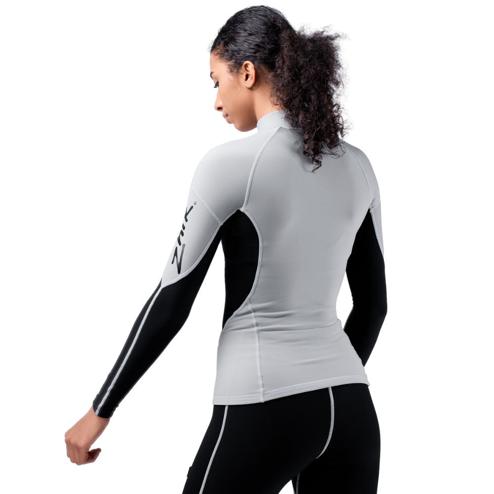 Zhik Rash Guard - Hydrophobic Fleece - Grey (Women) (top-410-w-GY-L)
