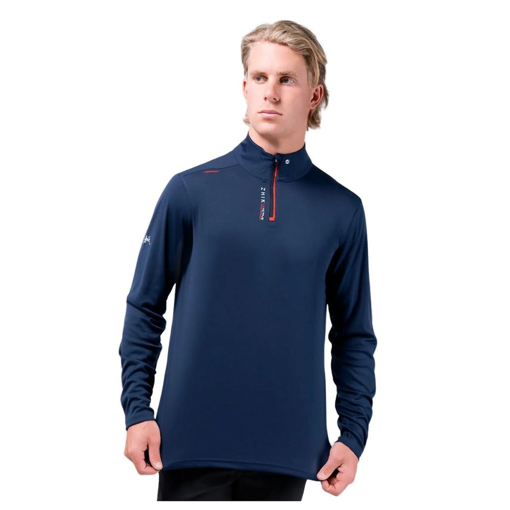 Zhik UVActive High Collar 1/4 Zip Top - Men (Navy)