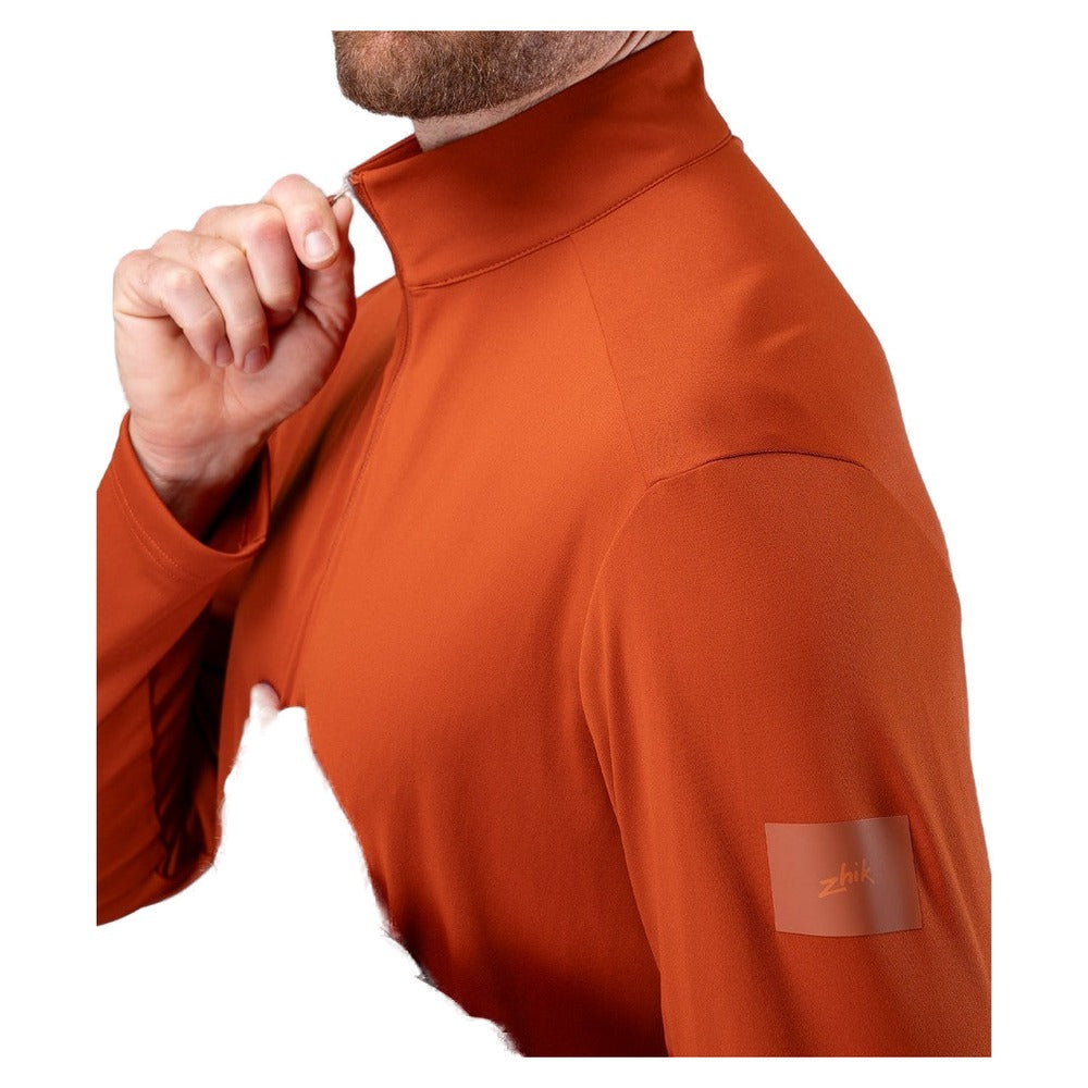 Zhik UVActive 1/4 Zip L/S Top - Red Earth