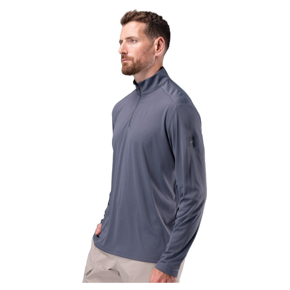 Zhik UVActive Zip Long Sleeve Tech Top - Men (Slate)