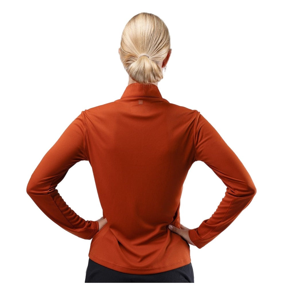 Zhik UVActive 1/4 Zip L/S Womens Top - Red Earth