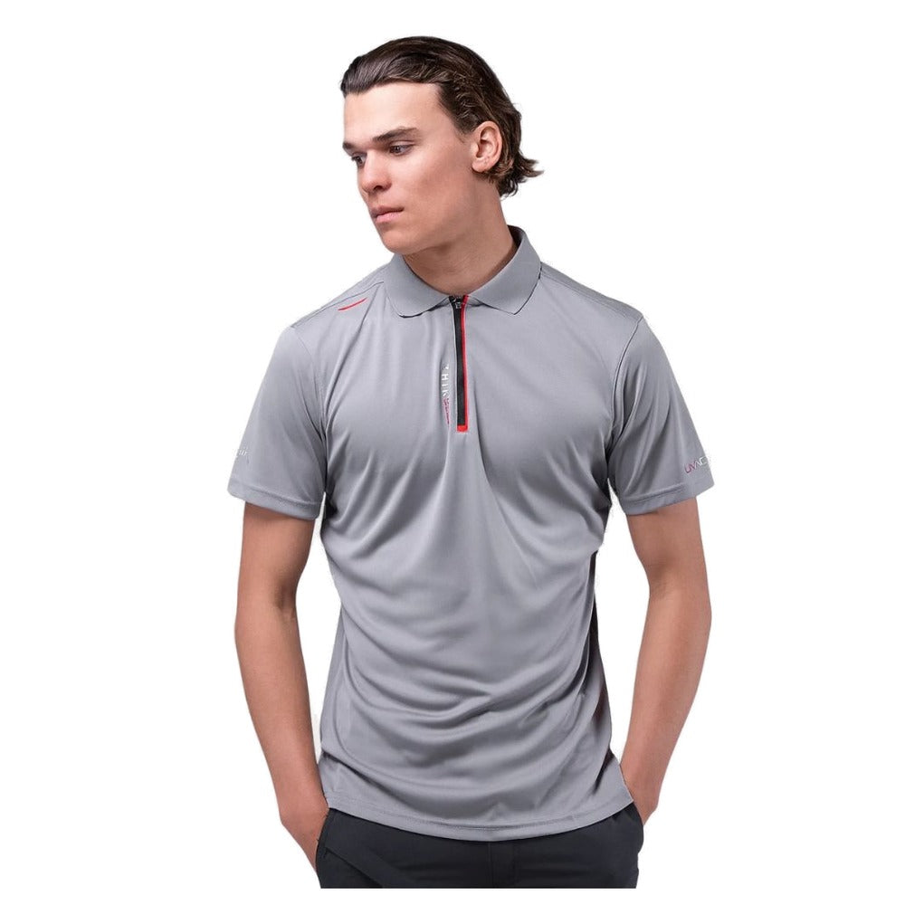 Zhik UVActive Zip Sports Polo - Men (Grey)