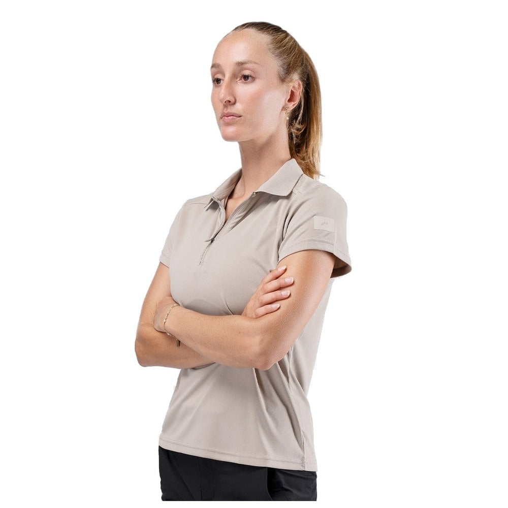 Zhik UVActive Short Sleeve Polo - Women (Stone)