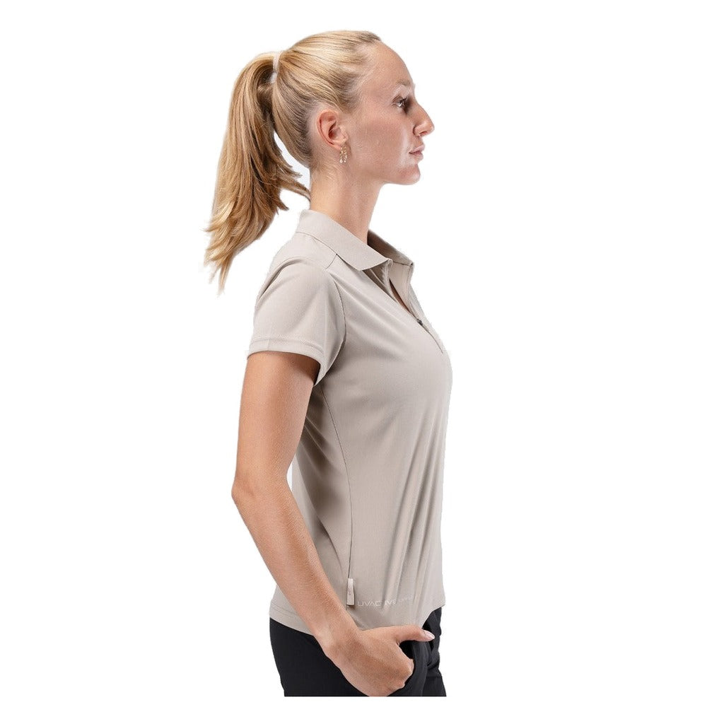 Zhik UVActive Short Sleeve Polo - Women (Stone)