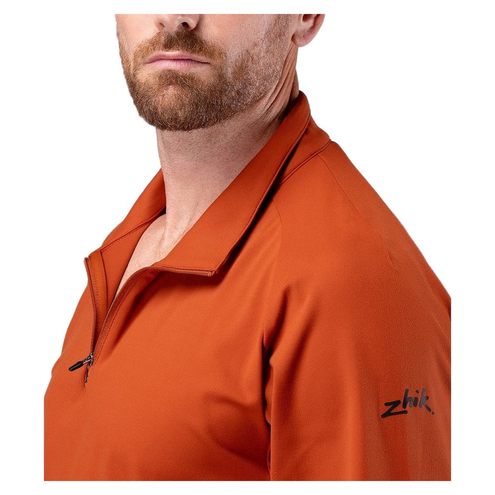 Zhik ZhikMotion 1/4 Zip L/S Top Mens - Red Earth