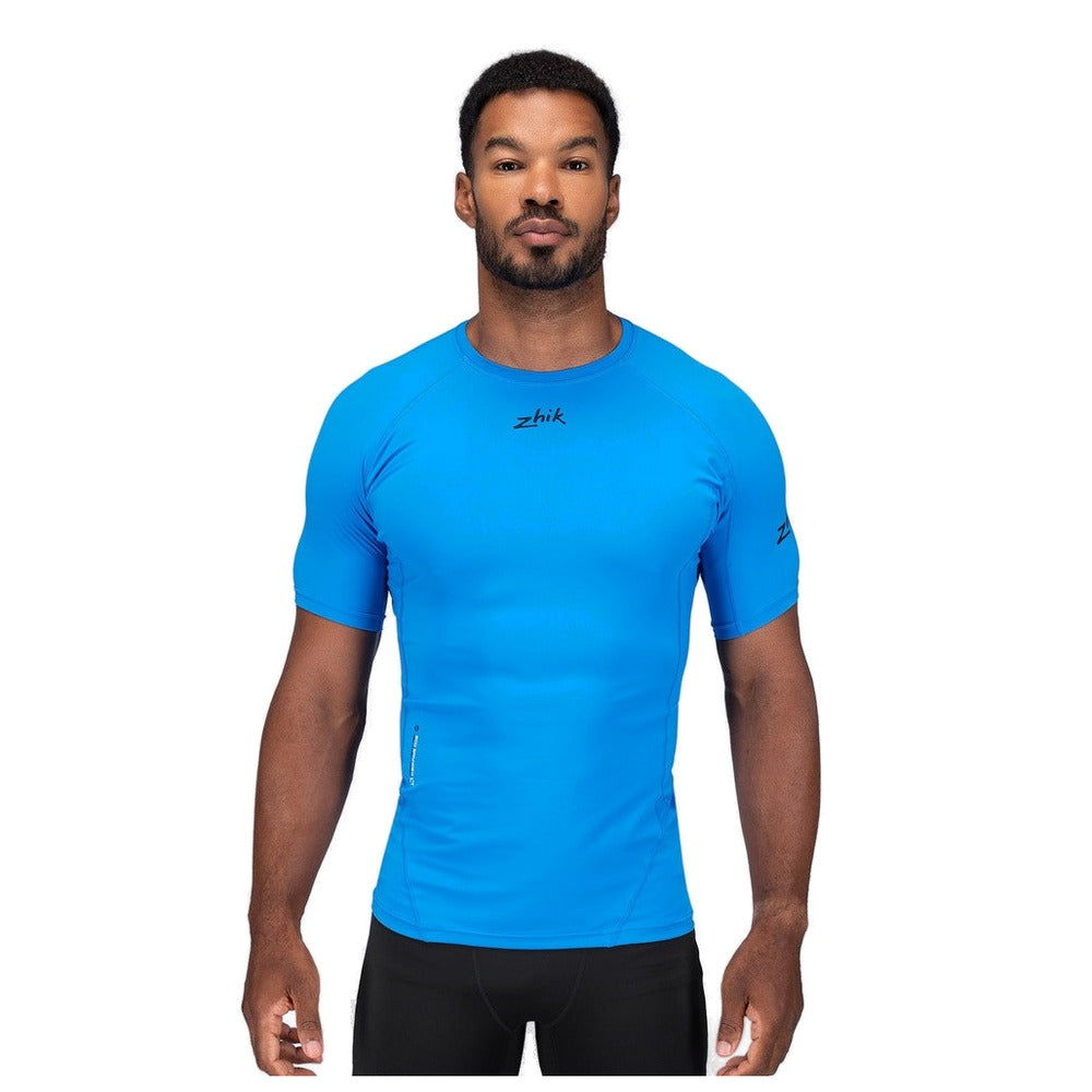 Zhik Eco Spandex Light Short Sleeve Baselayer Top - Men (Cyan)