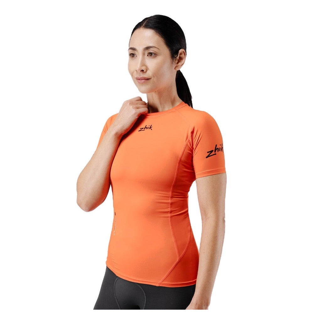 Zhik Eco Spandex Light Short Sleeve Baselayer Top - Women (Flame Red)