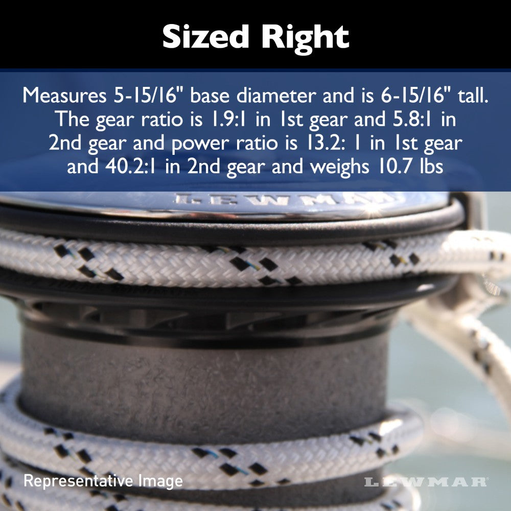 Lewmar Electric Winch EVO Size 40 - 12V / Chrome / Two Speed Winch / Complete Kit