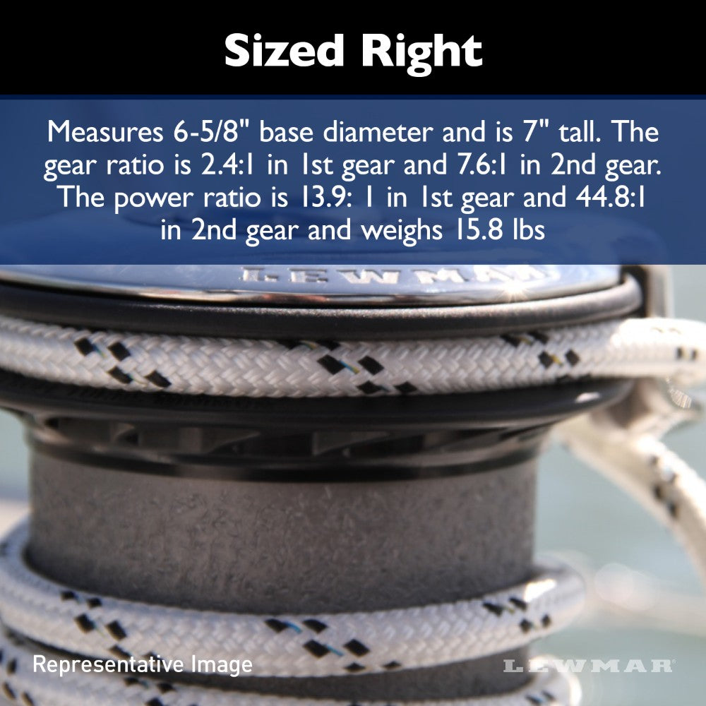 Lewmar Electric Winch EVO Size 45 - 12V / Chrome / Two Speed Winch / Complete Kit