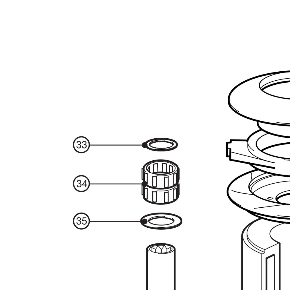 Lewmar 5103-125H Circlip Salterfix - exploded view drawing from the Lewmar manual