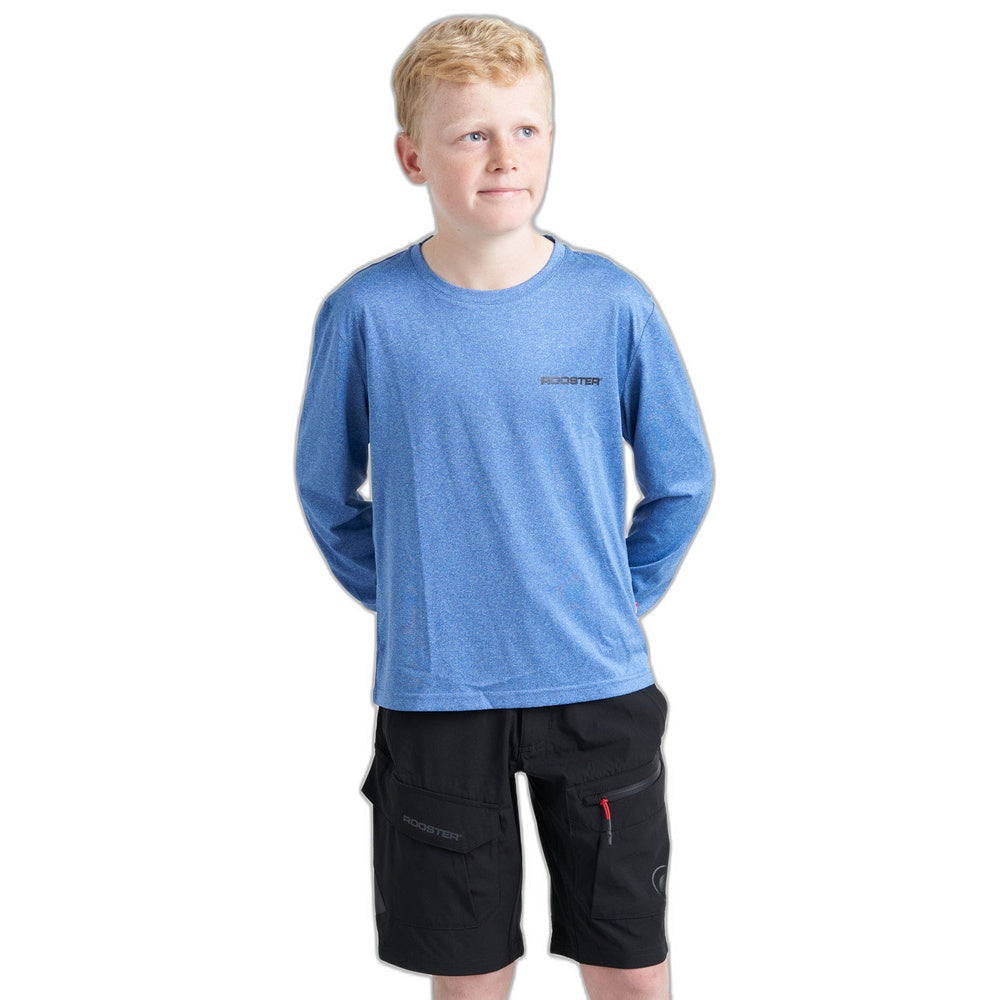 Rooster Junior Quick Dry UVF T-Shirt Long Sleeved - Blue (133735)