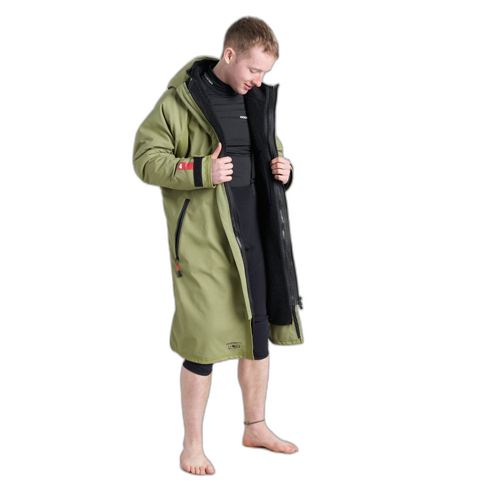 Rooster Aquafleece Robe - Khaki / Black (143027)