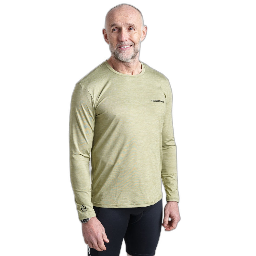 Rooster Quick Dry UVF T-Shirt Long Sleeved - Khaki (143539)