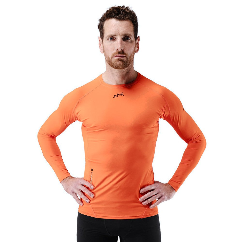 Zhik Men's Eco Spandex LT Long Sleeve Baselayer Top - Flame Red