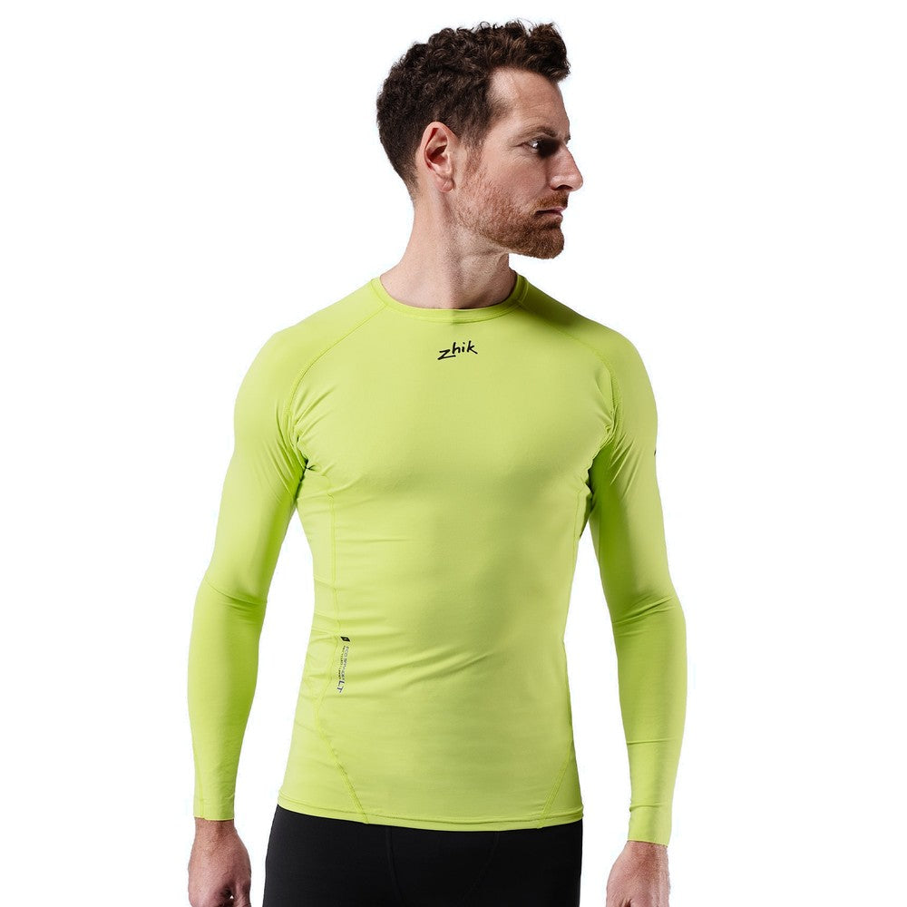 Zhik Men's Eco Spandex LT Long Sleeve Baselayer Top - Lime